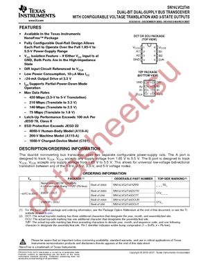 SN74LVC2T45DCTR datasheet  